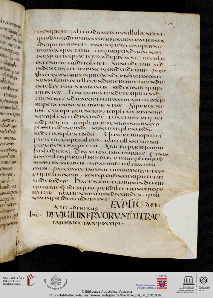 Vatikan, Biblioteca Apostolica Vaticana, Pal. lat. 210 (Ps.-)Augustinus; Nicetas Remesianensis; "Ephraem Latinus": Opuscula (Italien, 6.-7. Jh.)