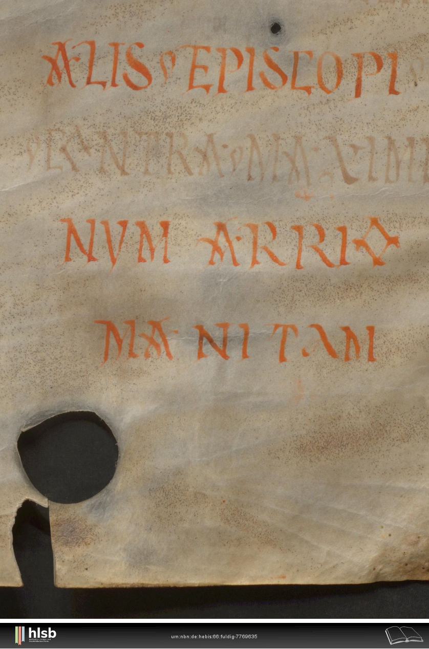 Incipit page of the Disputatio beatissimi Cerealis episcopi contra Maximinum Arianum